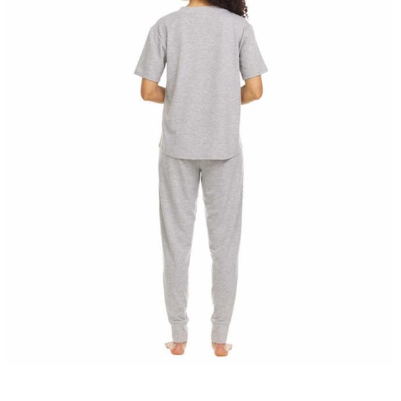 Ladies' French Terry 1 piece Lounge Pajamas Grey Joggers pants New - Picture 3 of 3